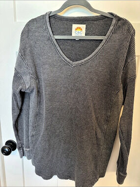 C&C California Men's Long Sleeve Textured Tee XL